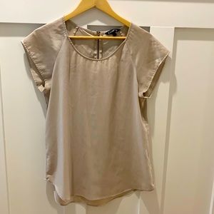 Champagne faux-silk top